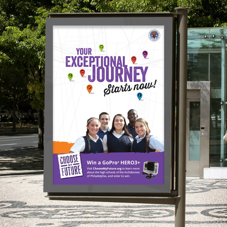 Philadelphia’s Office of Catholic Education bus stop ad