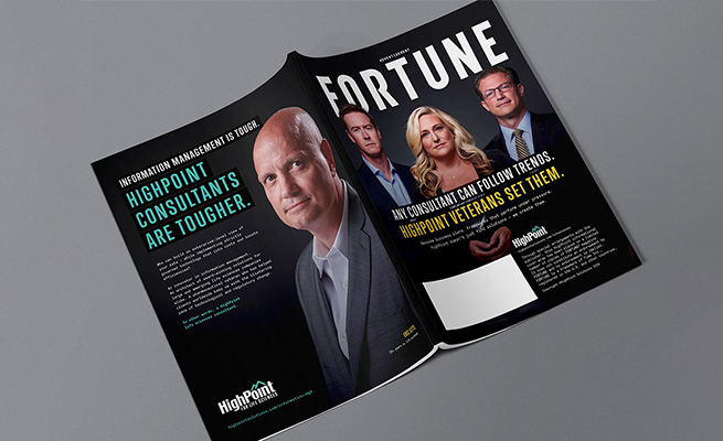 HighPoint Fortune magazine cover — bold photography