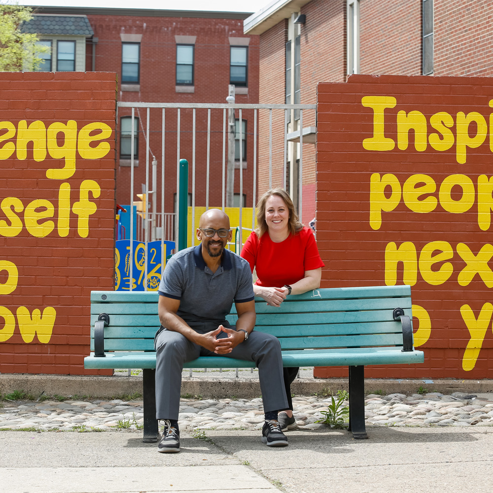 Steppingstone Scholars' and Philadelphia Futures' presidents, Sean Vereen and Sara Woods