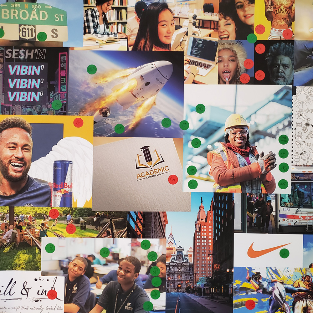 Heights Philadelphia brand strategy session mood board