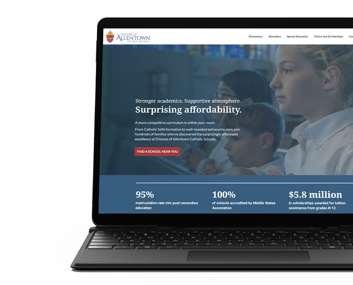 Diocese of Allentown Website Mockup
