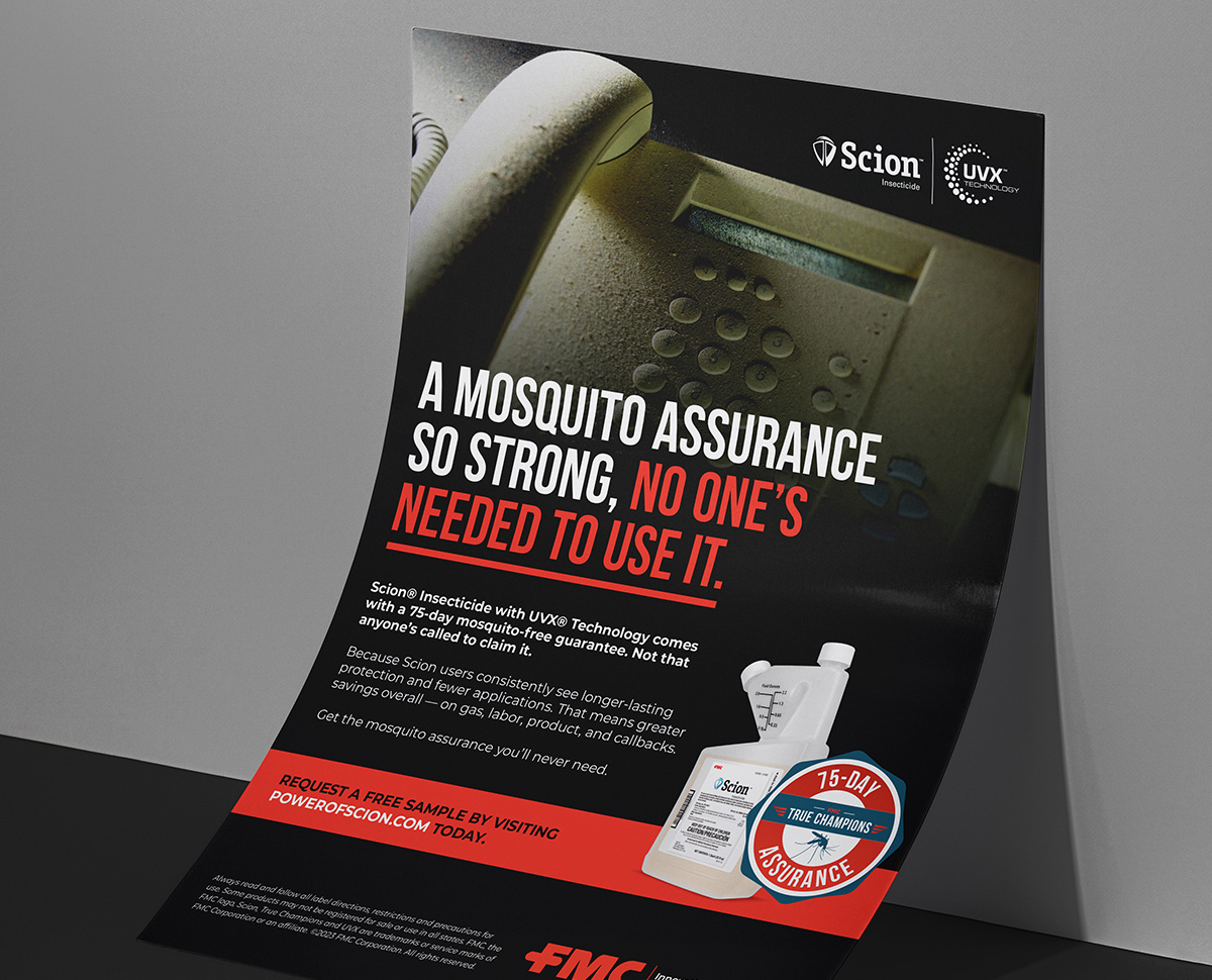 Scion with UVX Technology Insecticide from FMC - Mosquito Campaign Launch Print Ad