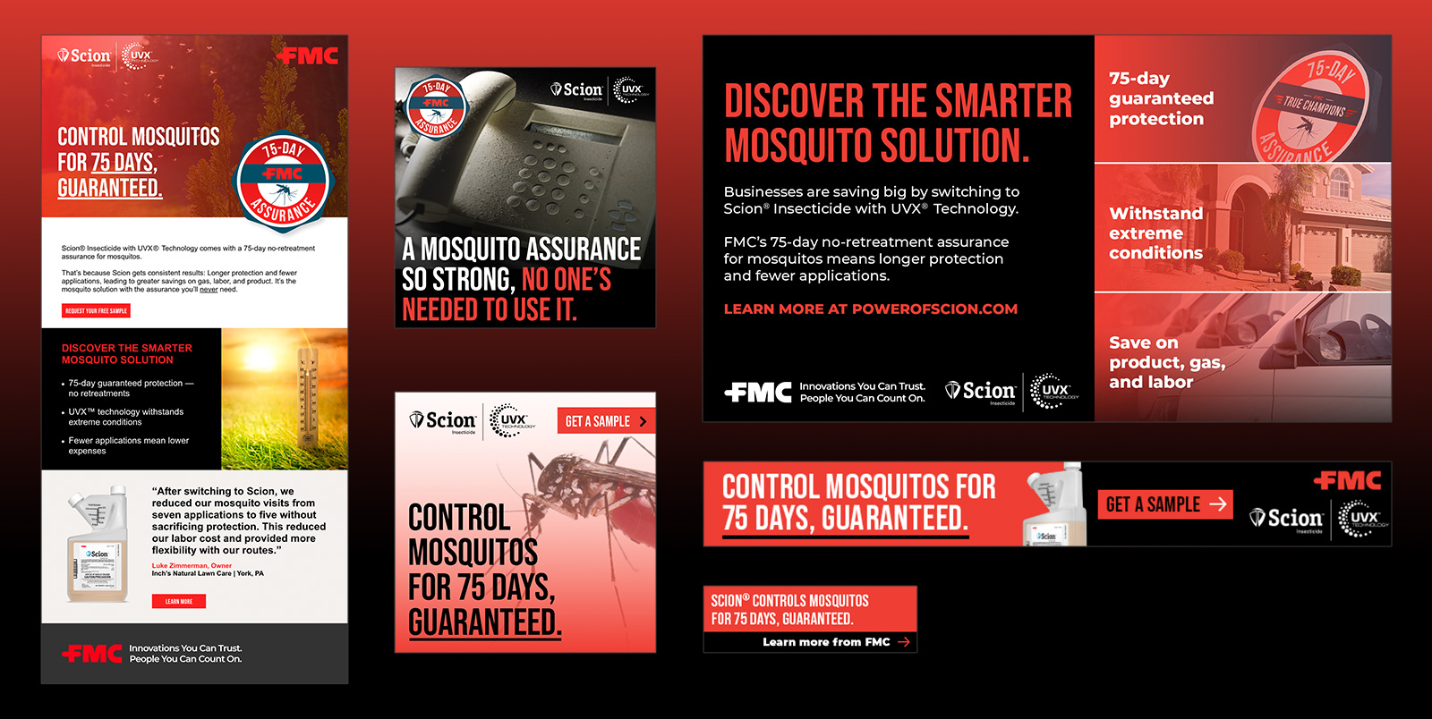 Scion with UVX Technology Insecticide from FMC - Mosquito Campaign Launch Advertising and Materials